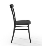 Load image into Gallery viewer, Black Metal X Back Chair
